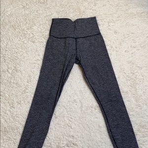 size 4 high-waisted lulu leggings grey/black